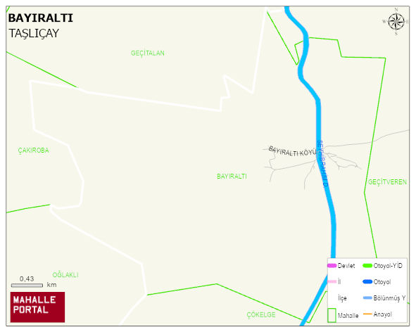 BAYIRALTI Köyü Haritası | Güncel Mahalle ve Köy Haritası