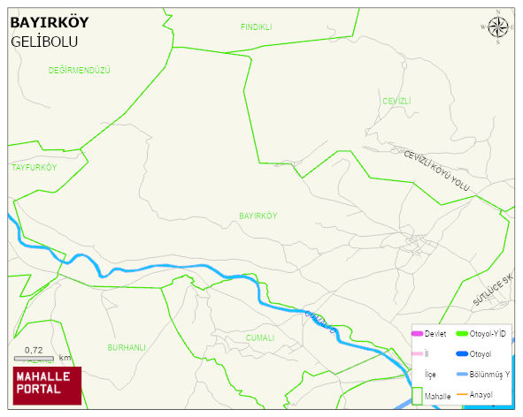 BAYIRKÖY Köyü Haritası | Sayısal Bölge Görünümü
