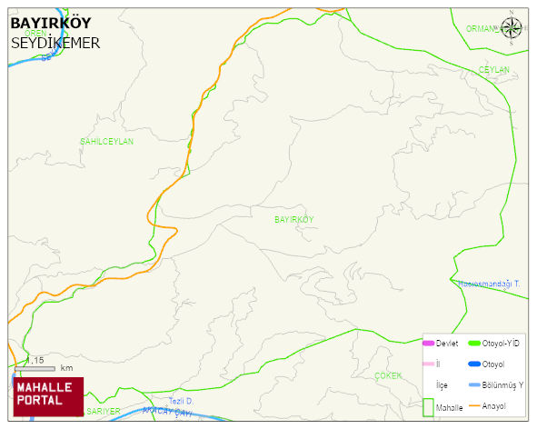 BAYIRKÖY Mahallesi Haritası | Coğrafi Yapı ve Detaylı Haritası