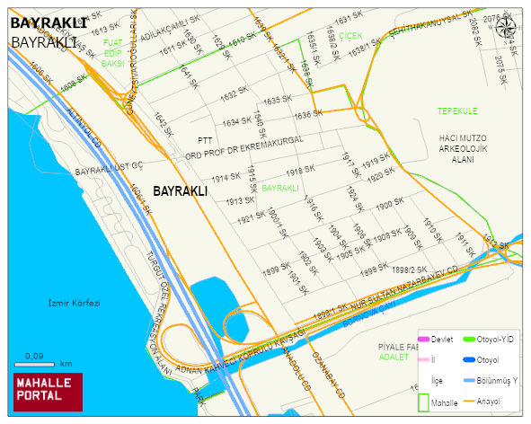 BAYRAKLI Mahallesi Haritası | İnteraktif Köy ve Mahalle Sınırları