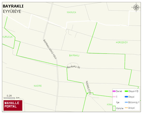 BAYRAKLI Mahallesi Haritası | Yükselti ve Doğa Özellikleri