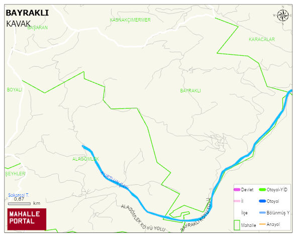 BAYRAKLI Mahallesi Haritası | Sayısal Bölge Görünümü