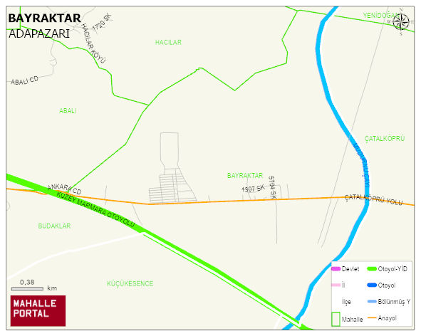 BAYRAKTAR Mahallesi Haritası | Mahalle ve Köy Sınırı