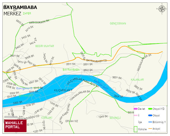 BAYRAMBABA Mahallesi Haritası | Detaylı Köy ve Mahalle Görünümü