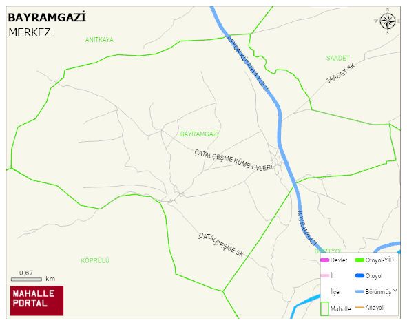 BAYRAMGAZİ Köyü Haritası | Detaylı Köy ve Mahalle Görünümü