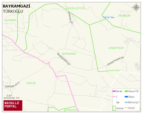 BAYRAMGAZİ Mahallesi Haritası | Coğrafi Yapı ve Detaylı Haritası