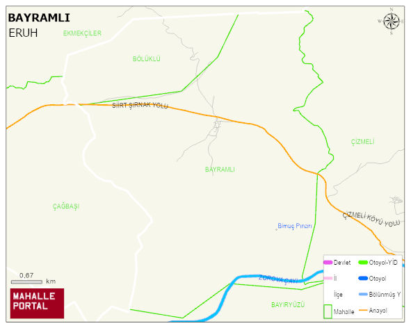 BAYRAMLI Köyü Haritası | Sayısal Bölge Görünümü