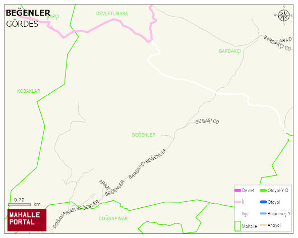 BEĞENLER Mahallesi Haritası | Güncel Mahalle ve Köy Haritası