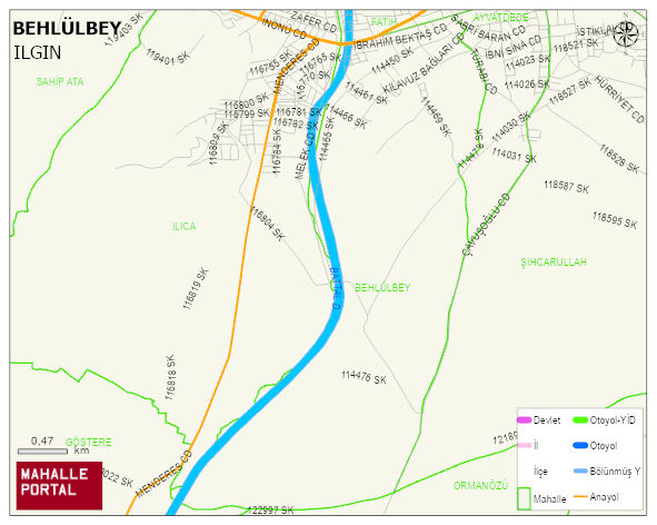 BEHLÜLBEY Mahallesi Haritası | İnteraktif Köy ve Mahalle Sınırları