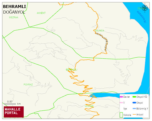 BEHRAMLI Mahallesi Haritası | Dağlar, Ovalar ve Akarsu Bilgileri