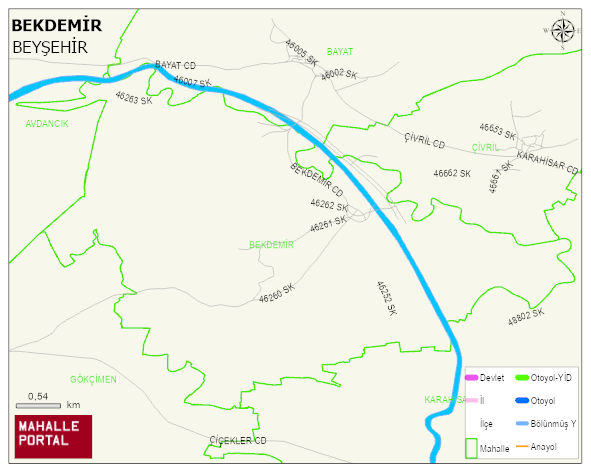 BEKDEMİR Mahallesi Haritası | Detaylı Köy ve Mahalle Görünümü