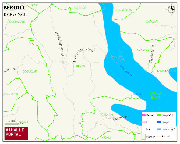 BEKİRLİ Mahallesi Haritası | Sayısal Bölge Görünümü