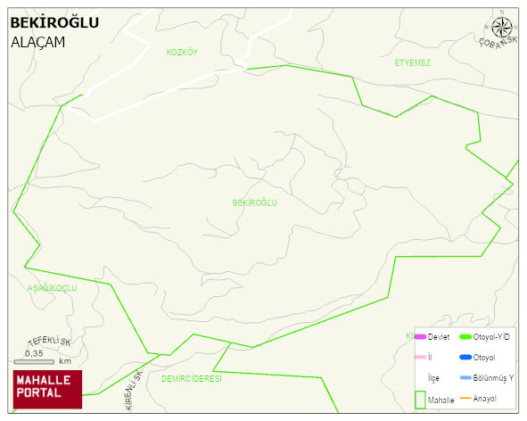 BEKİROĞLU Mahallesi Haritası | İnteraktif Köy ve Mahalle Sınırları