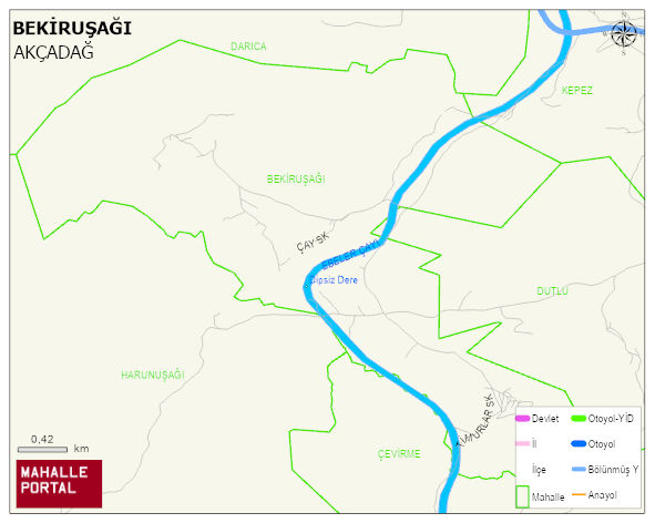 BEKİRUŞAĞI Mahallesi Haritası | Güncel Mahalle ve Köy Haritası