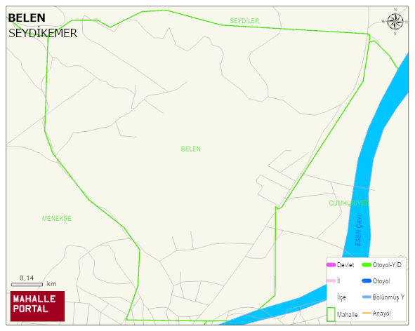 BELEN Mahallesi Haritası | Yükselti ve Doğa Özellikleri
