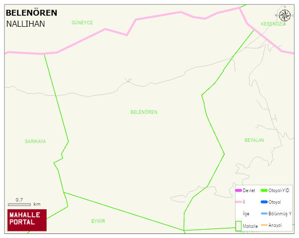 BELENÖREN Mahallesi Haritası | Güncel Mahalle ve Köy Haritası