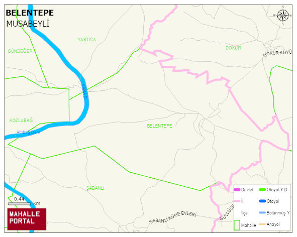 BELENTEPE Köyü Haritası | Yükselti ve Doğa Özellikleri