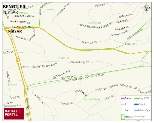 BENGİLER Mahallesi Haritası | İnteraktif Köy ve Mahalle Sınırları