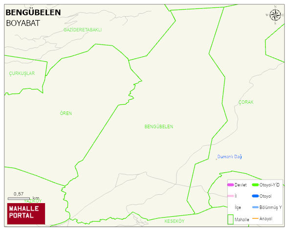 BENGÜBELEN Köyü Haritası | Dağlar, Ovalar ve Akarsu Bilgileri