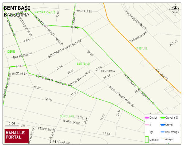 BENTBAŞI Mahallesi Haritası | İnteraktif Köy ve Mahalle Sınırları