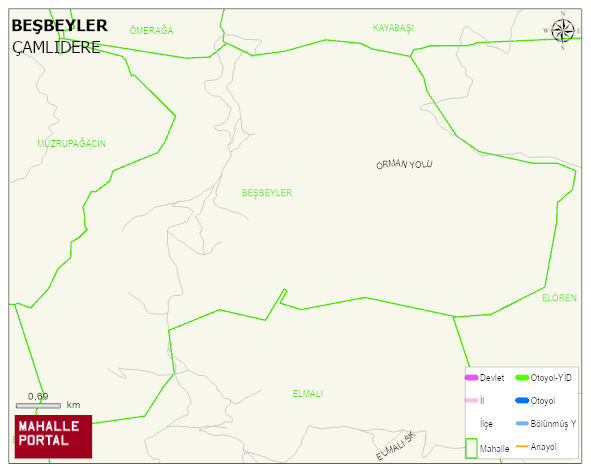BEŞBEYLER Mahallesi Haritası | İnteraktif Köy ve Mahalle Sınırları