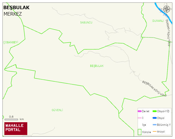 BEŞBULAK Köyü Haritası | Yükselti ve Doğa Özellikleri