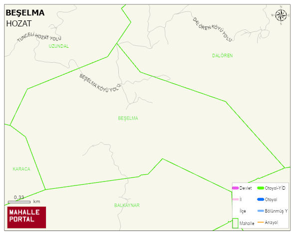 BEŞELMA Köyü Haritası | İnteraktif Köy ve Mahalle Sınırları