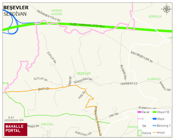 BEŞEVLER Mahallesi Haritası | İnteraktif Köy ve Mahalle Sınırları