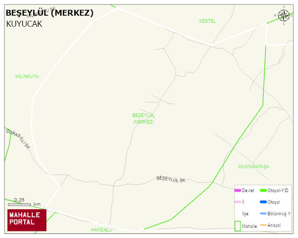 BEŞEYLÜL (MERKEZ) Mahallesi Haritası | İnteraktif Köy ve Mahalle Sınırları