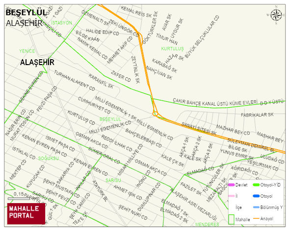 BEŞEYLÜL Mahallesi Haritası | Coğrafi Yapı ve Detaylı Haritası