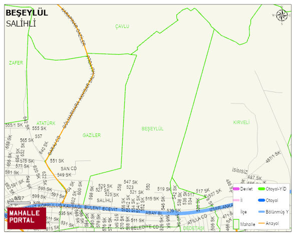 BEŞEYLÜL Mahallesi Haritası | Dağlar, Ovalar ve Akarsu Bilgileri