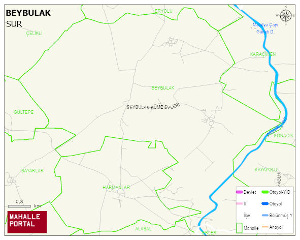 BEYBULAK Mahallesi Haritası | Coğrafi Yapı ve Detaylı Haritası