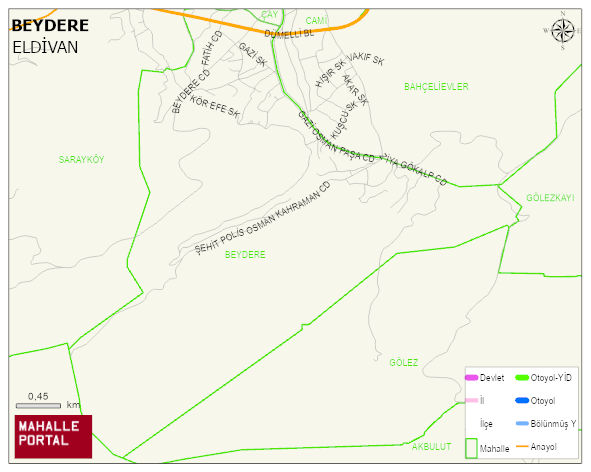 BEYDERE Mahallesi Haritası | Detaylı Köy ve Mahalle Görünümü