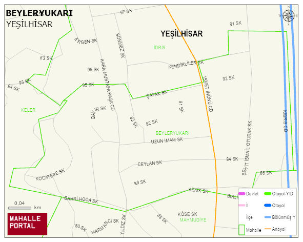 BEYLERYUKARI Mahallesi Haritası | Mahalle Sokak Haritası
