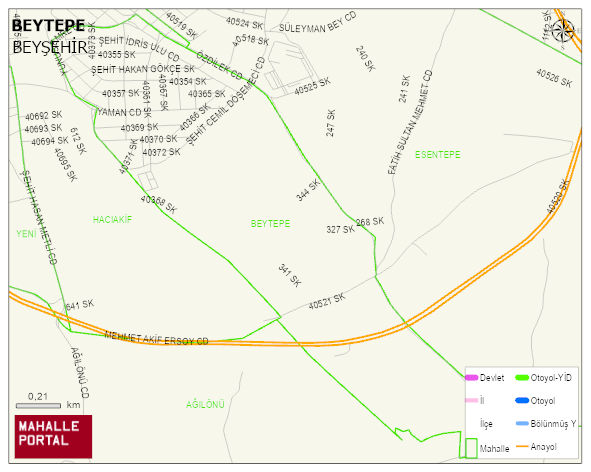 BEYTEPE Mahallesi Haritası | Detaylı Köy ve Mahalle Görünümü