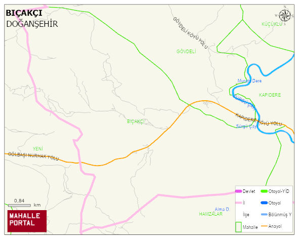 BIÇAKÇI Mahallesi Haritası | Mahalle ve Köy Sınırı