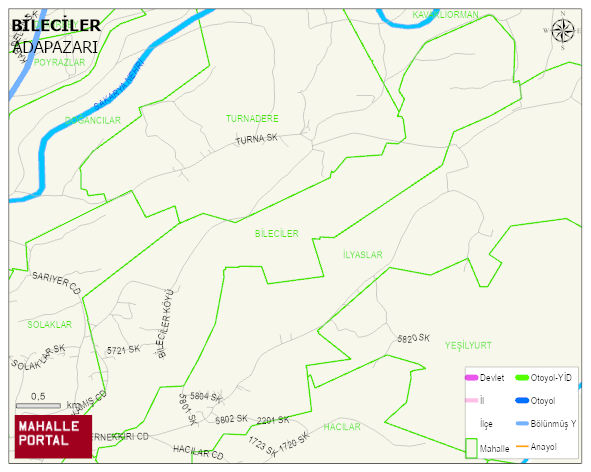 BİLECİLER Mahallesi Haritası | Mahalle Sokak Haritası