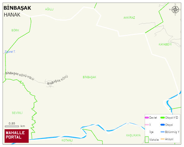 BİNBAŞAK Köyü Haritası | Coğrafi Yapı ve Detaylı Haritası