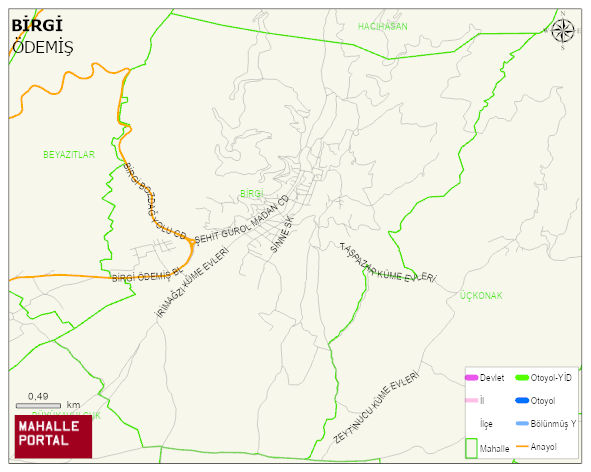 BİRGİ Mahallesi Haritası | Detaylı Köy ve Mahalle Görünümü