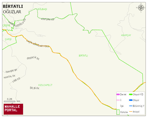 BİRTATLI Mahallesi Haritası | Detaylı Köy ve Mahalle Görünümü