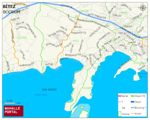 BİTEZ Mahallesi Haritası | Sayısal Bölge Görünümü