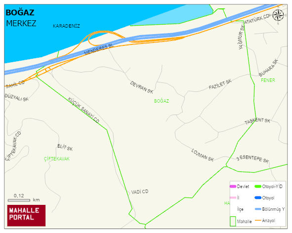 BOĞAZ Mahallesi Haritası | Detaylı Köy ve Mahalle Görünümü