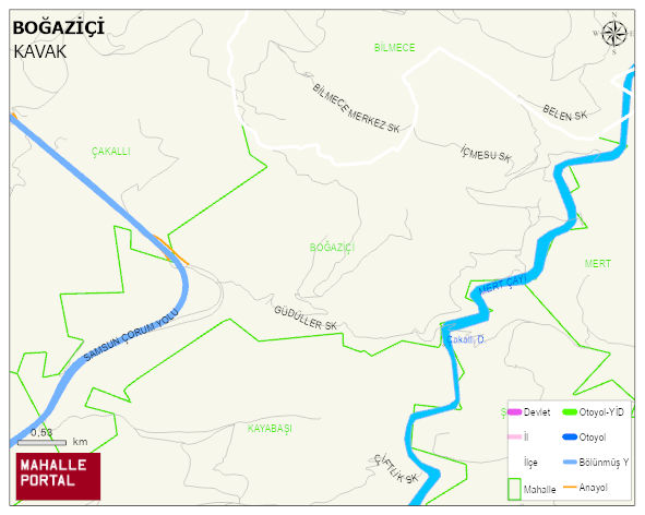 BOĞAZİÇİ Mahallesi Haritası | Sayısal Bölge Görünümü
