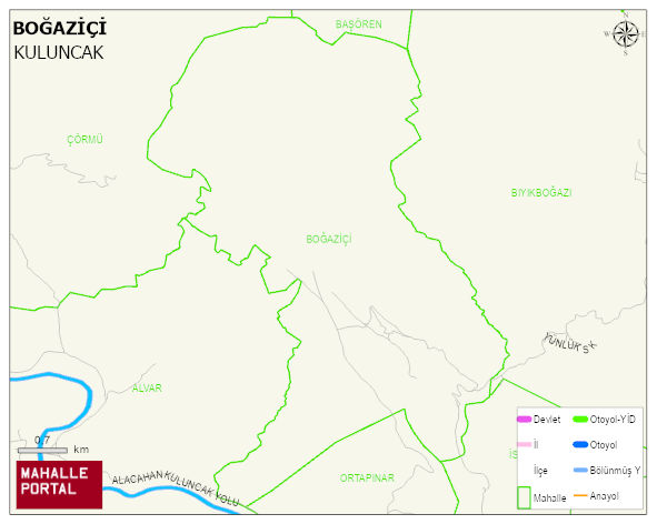 BOĞAZİÇİ Mahallesi Haritası | İnteraktif Köy ve Mahalle Sınırları