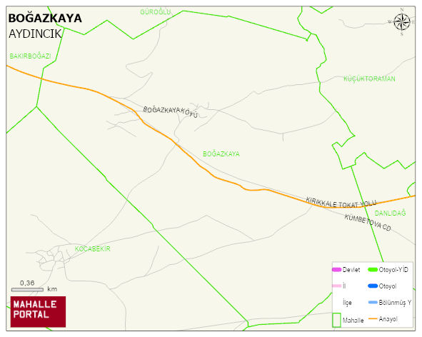 BOĞAZKAYA Köyü Haritası | Detaylı Köy ve Mahalle Görünümü