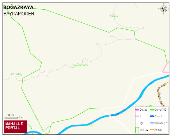 BOĞAZKAYA Köyü Haritası | Coğrafi Yapı ve Detaylı Haritası