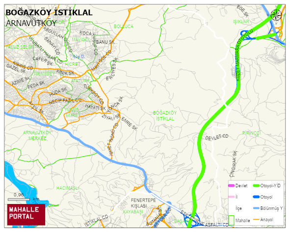 BOĞAZKÖY İSTİKLAL Mahallesi Haritası | Güncel Mahalle ve Köy Haritası