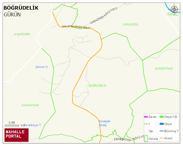 BÖĞRÜDELİK Köyü Haritası | Güncel Mahalle ve Köy Haritası