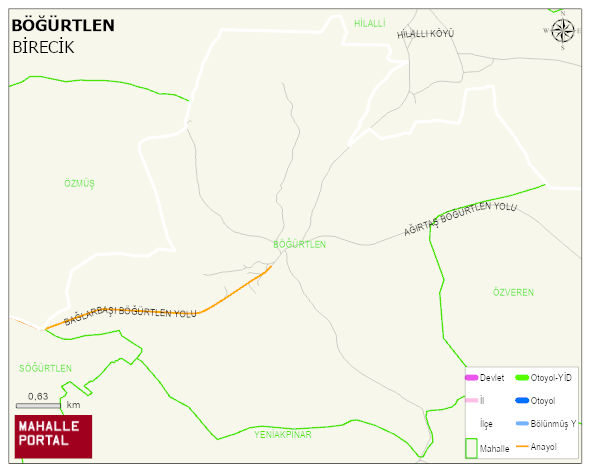 BÖĞÜRTLEN Mahallesi Haritası | Mahalle ve Köy Sınırı