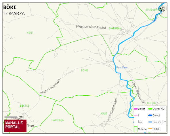 BÖKE Mahallesi Haritası | Coğrafi Yapı ve Detaylı Haritası